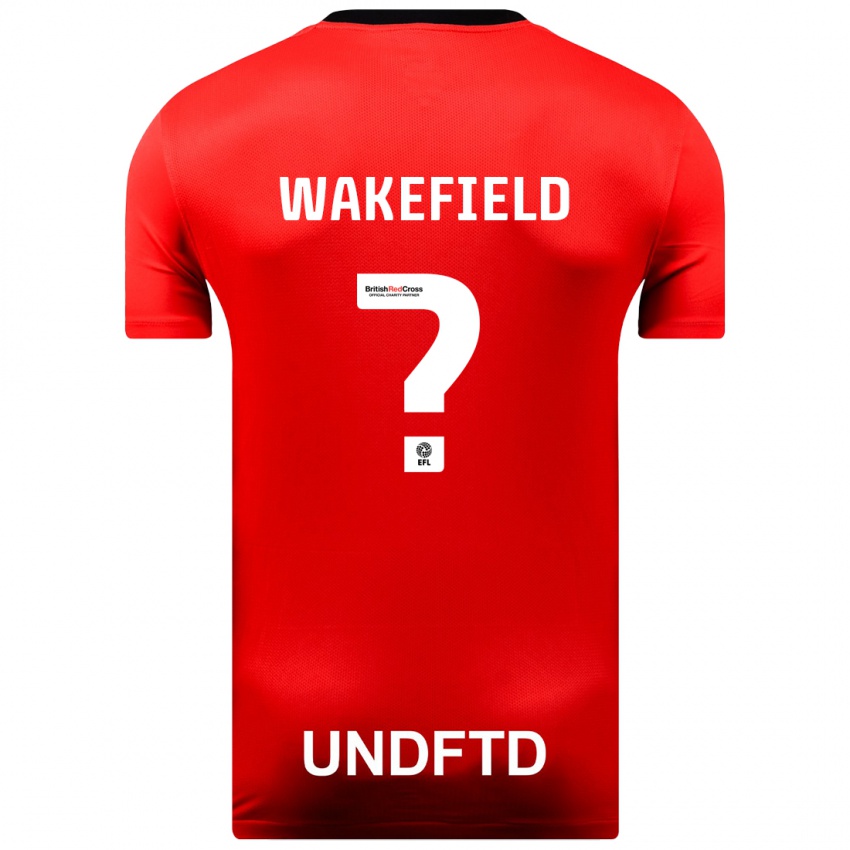 Niño Camiseta Kieran Wakefield #0 Rojo 2ª Equipación 2023/24 La Camisa Perú