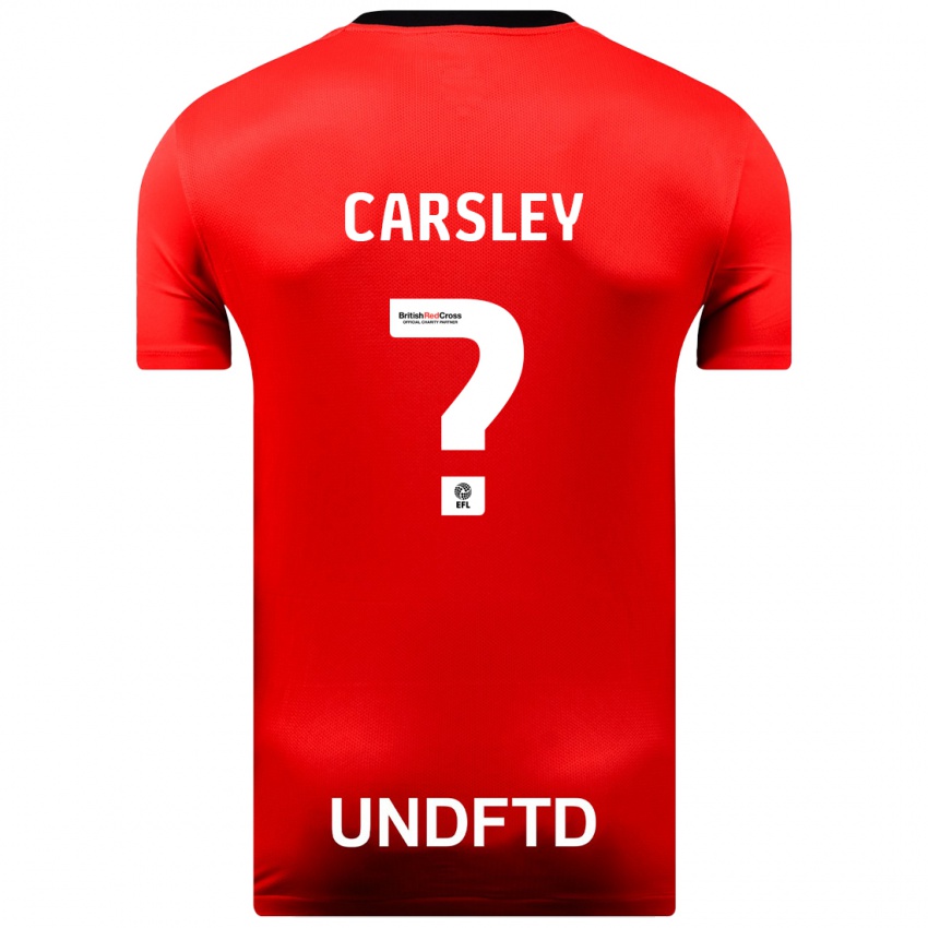 Niño Camiseta Luke Carsley #0 Rojo 2ª Equipación 2023/24 La Camisa Perú