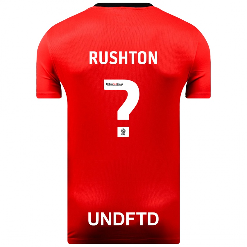 Niño Camiseta Niall Rushton #0 Rojo 2ª Equipación 2023/24 La Camisa Perú