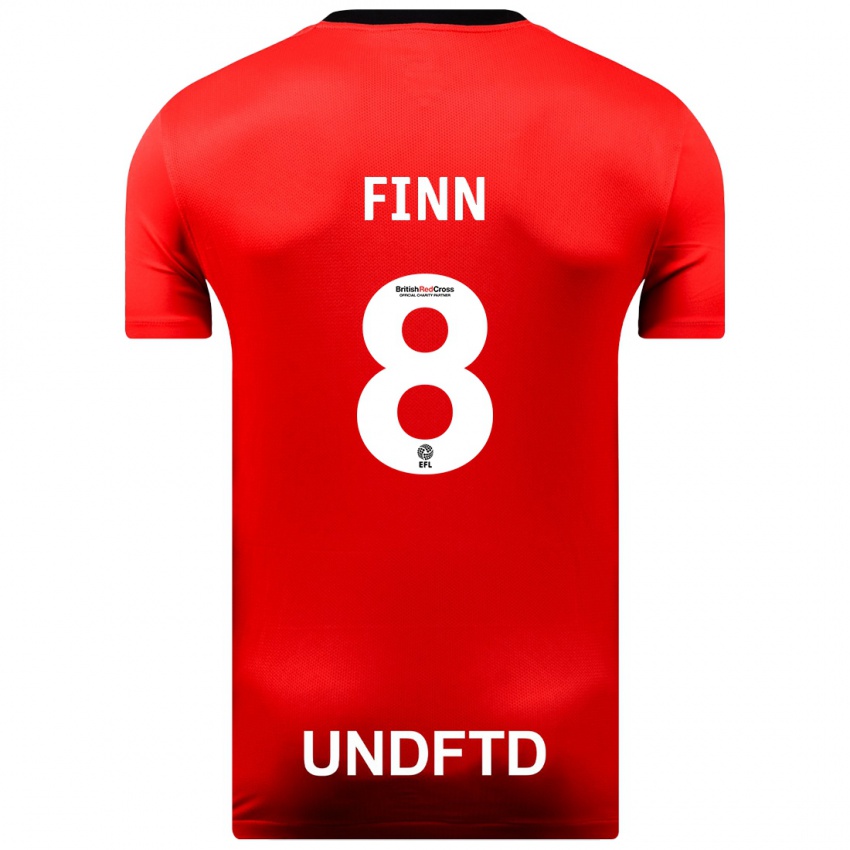 Niño Camiseta Jamie Finn #8 Rojo 2ª Equipación 2023/24 La Camisa Perú