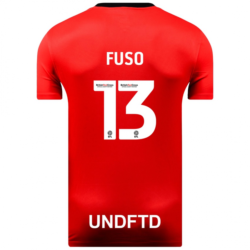Niño Camiseta Ivana Fuso #13 Rojo 2ª Equipación 2023/24 La Camisa Perú
