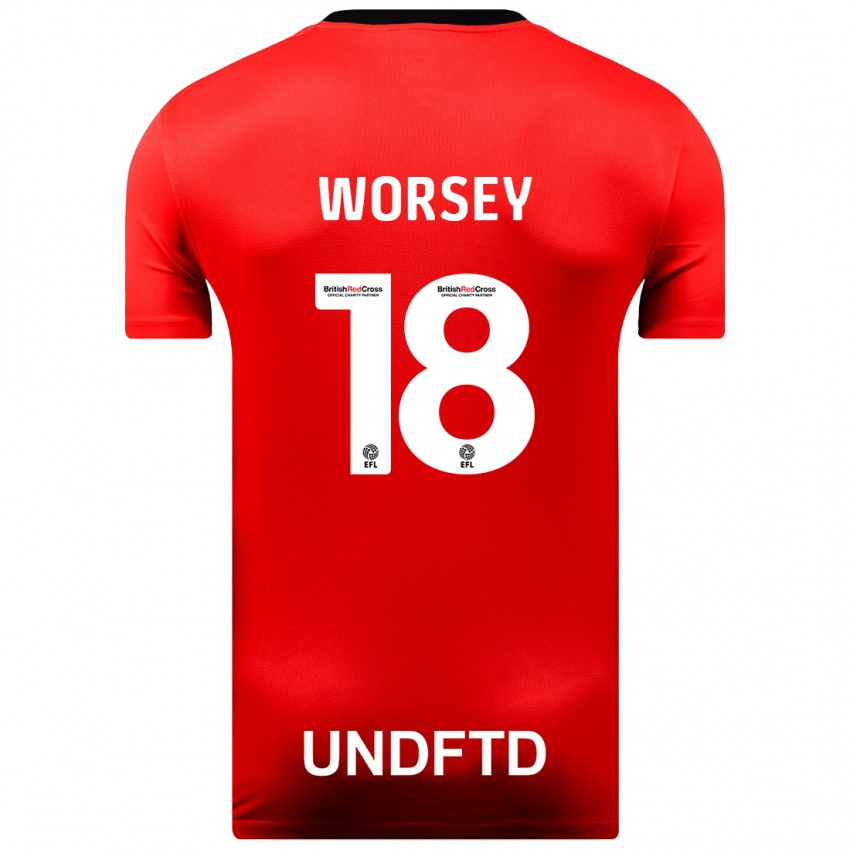 Niño Camiseta Louanne Worsey #18 Rojo 2ª Equipación 2023/24 La Camisa Perú