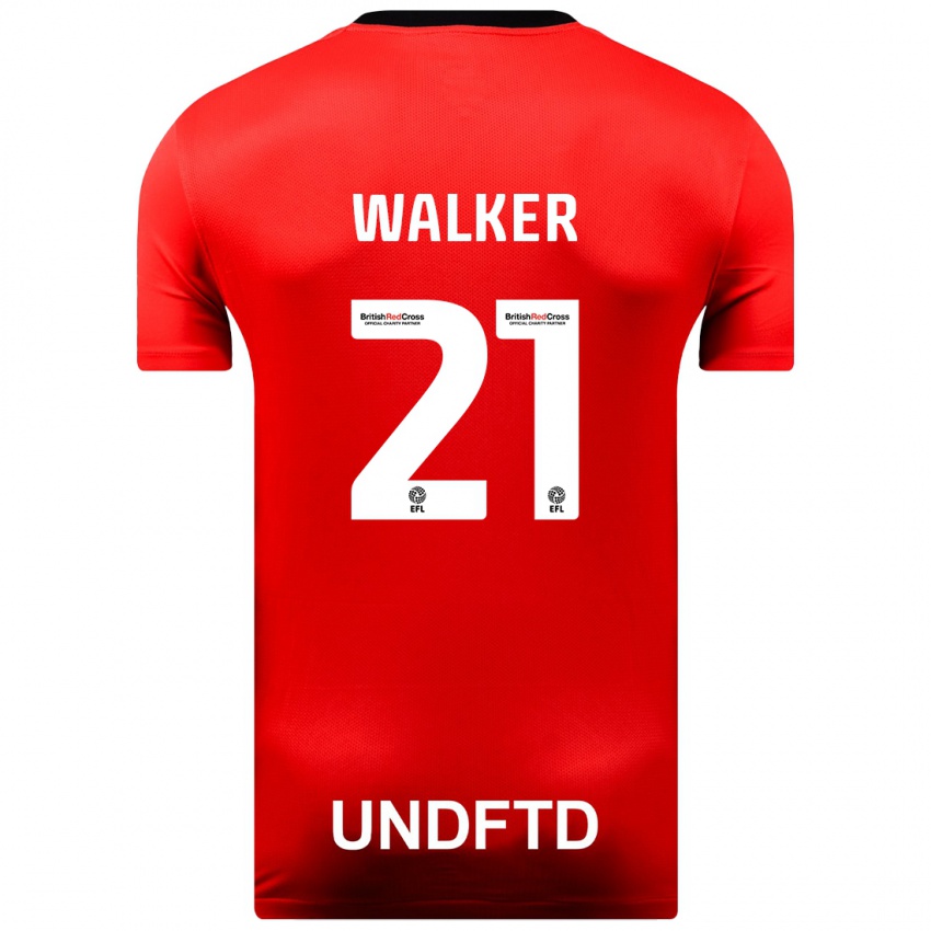 Niño Camiseta Claudia Walker #21 Rojo 2ª Equipación 2023/24 La Camisa Perú