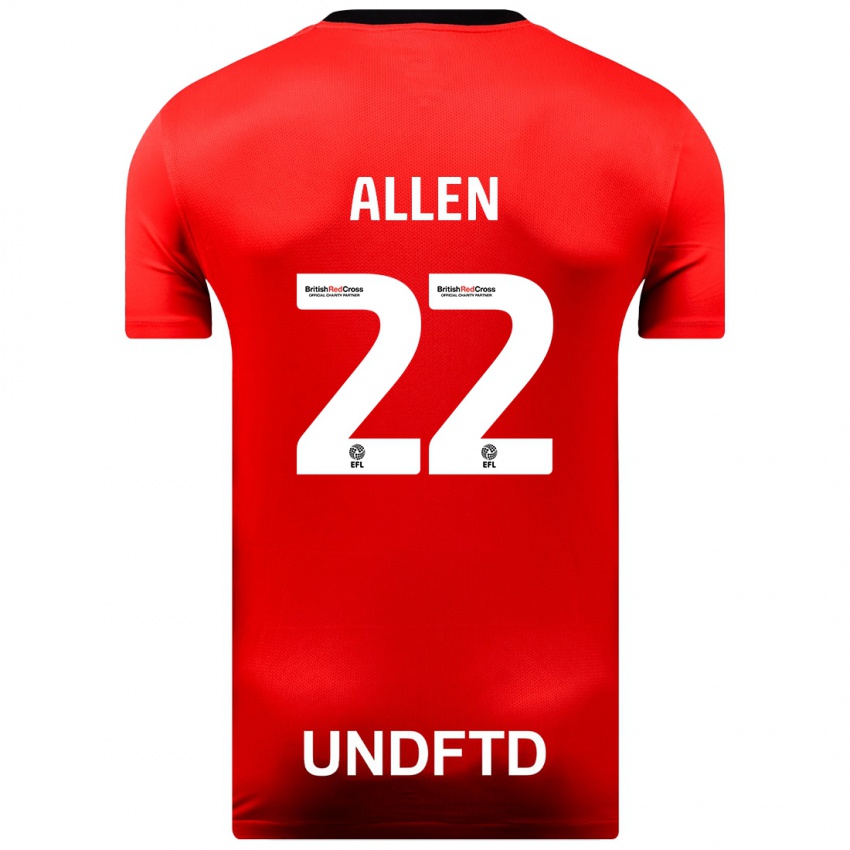 Niño Camiseta Remi Allen #22 Rojo 2ª Equipación 2023/24 La Camisa Perú