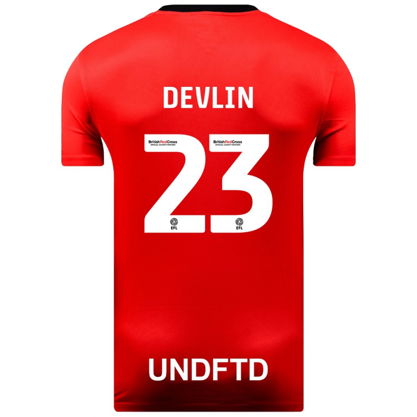 Niño Camiseta Charlotte Devlin #23 Rojo 2ª Equipación 2023/24 La Camisa Perú