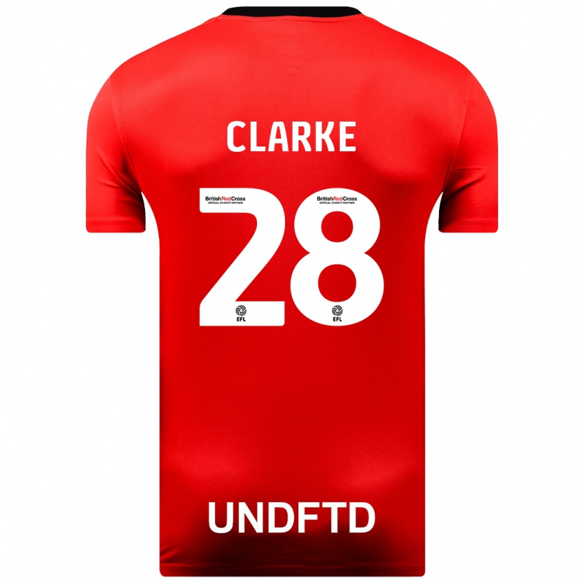 Niño Camiseta Charlotte Clarke #28 Rojo 2ª Equipación 2023/24 La Camisa Perú