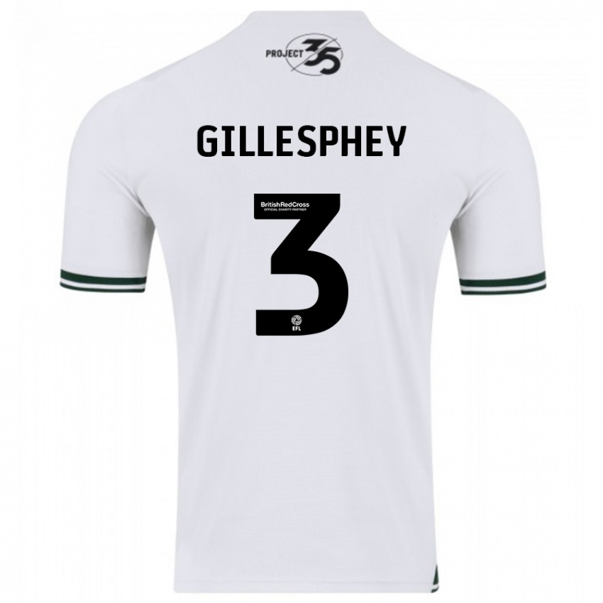 Niño Camiseta Macaulay Gillesphey #3 Blanco 2ª Equipación 2023/24 La Camisa Perú