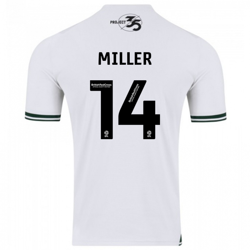 Niño Camiseta Mickel Miller #14 Blanco 2ª Equipación 2023/24 La Camisa Perú