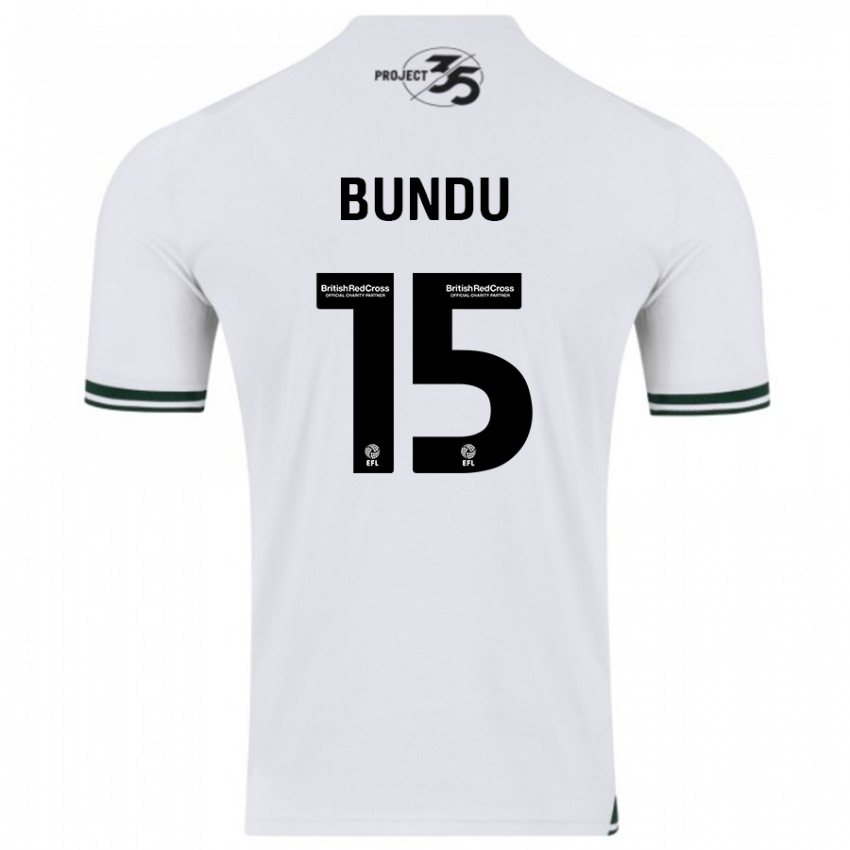 Niño Camiseta Mustapha Bundu #15 Blanco 2ª Equipación 2023/24 La Camisa Perú