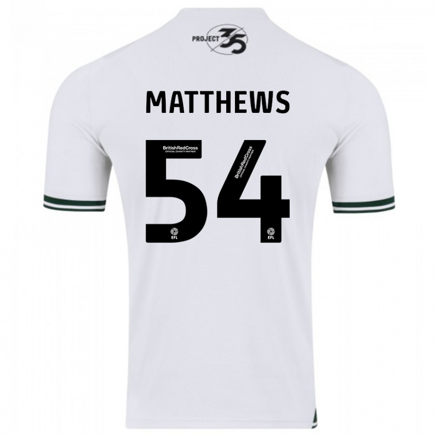 Niño Camiseta Jack Matthews #54 Blanco 2ª Equipación 2023/24 La Camisa Perú