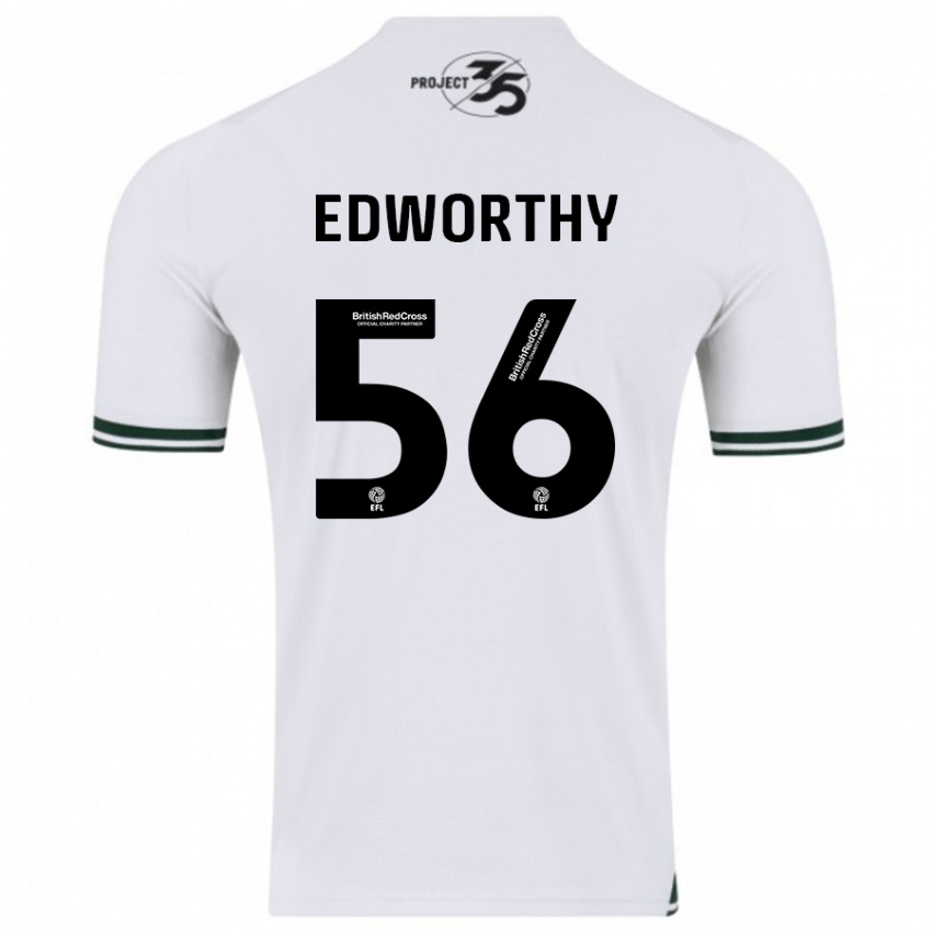 Niño Camiseta Kieran Edworthy #56 Blanco 2ª Equipación 2023/24 La Camisa Perú