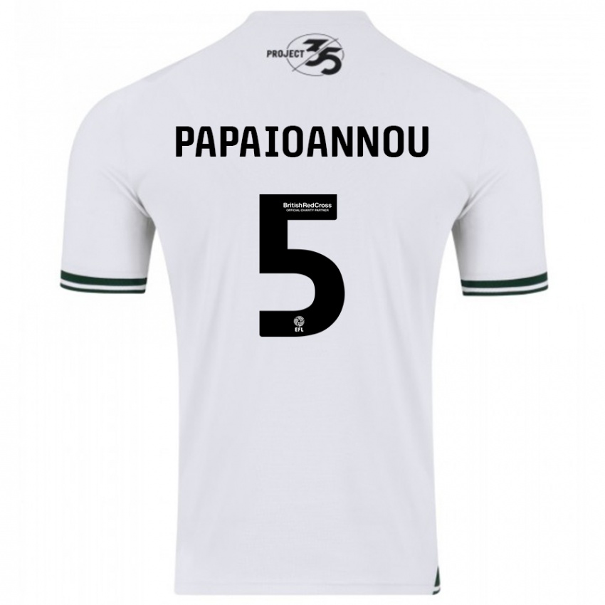 Niño Camiseta Panagiota Papaioannou #5 Blanco 2ª Equipación 2023/24 La Camisa Perú