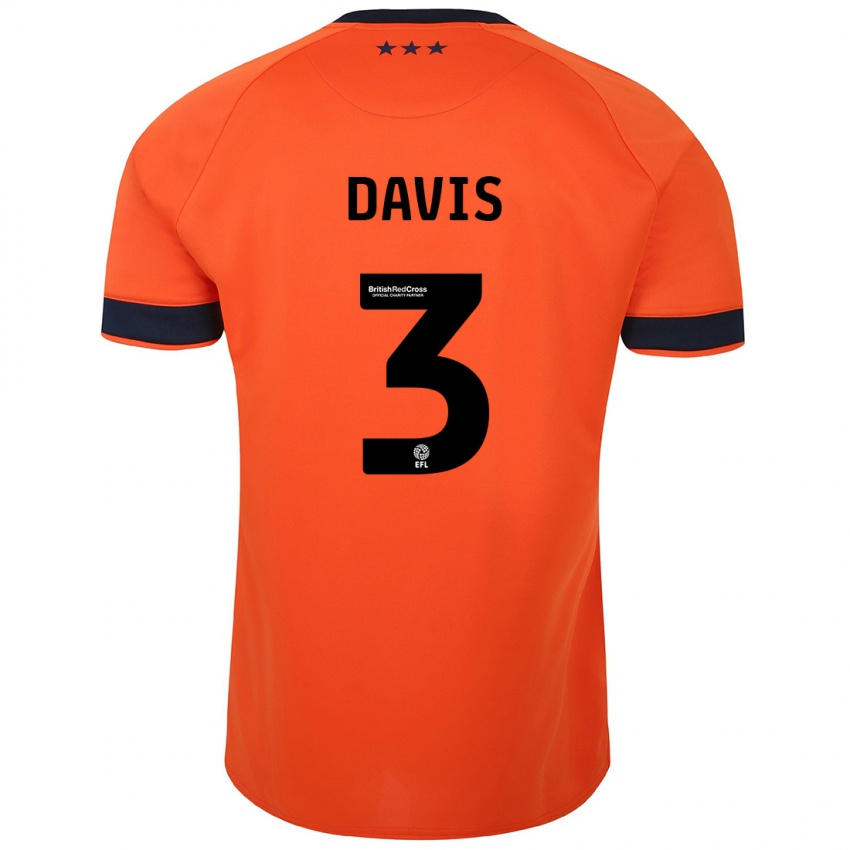 Niño Camiseta Leif Davis #3 Naranja 2ª Equipación 2023/24 La Camisa Perú