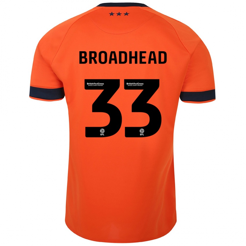 Niño Camiseta Nathan Broadhead #33 Naranja 2ª Equipación 2023/24 La Camisa Perú