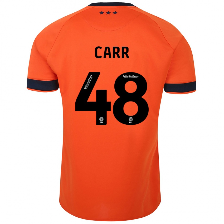 Niño Camiseta Ryan Carr #48 Naranja 2ª Equipación 2023/24 La Camisa Perú