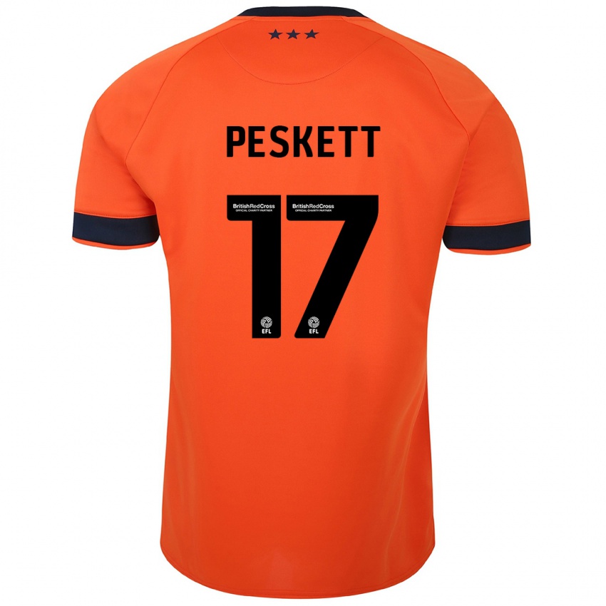 Niño Camiseta Sophie Peskett #17 Naranja 2ª Equipación 2023/24 La Camisa Perú