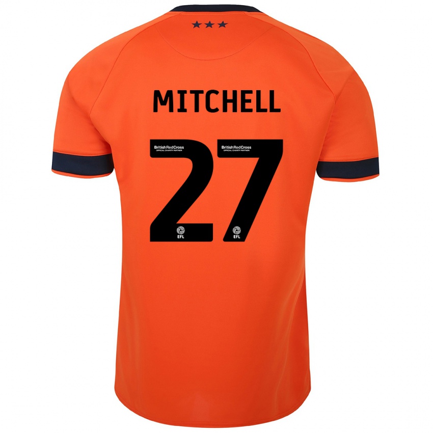 Niño Camiseta Leah Mitchell #27 Naranja 2ª Equipación 2023/24 La Camisa Perú