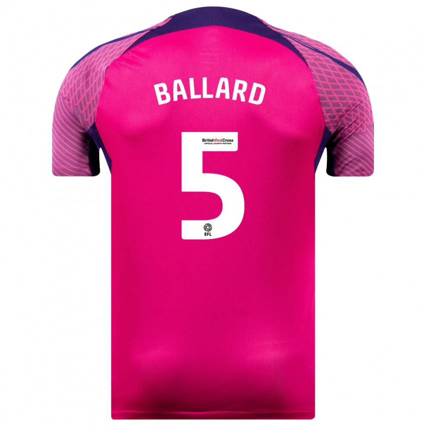 Niño Camiseta Daniel Ballard #5 Morado 2ª Equipación 2023/24 La Camisa Perú