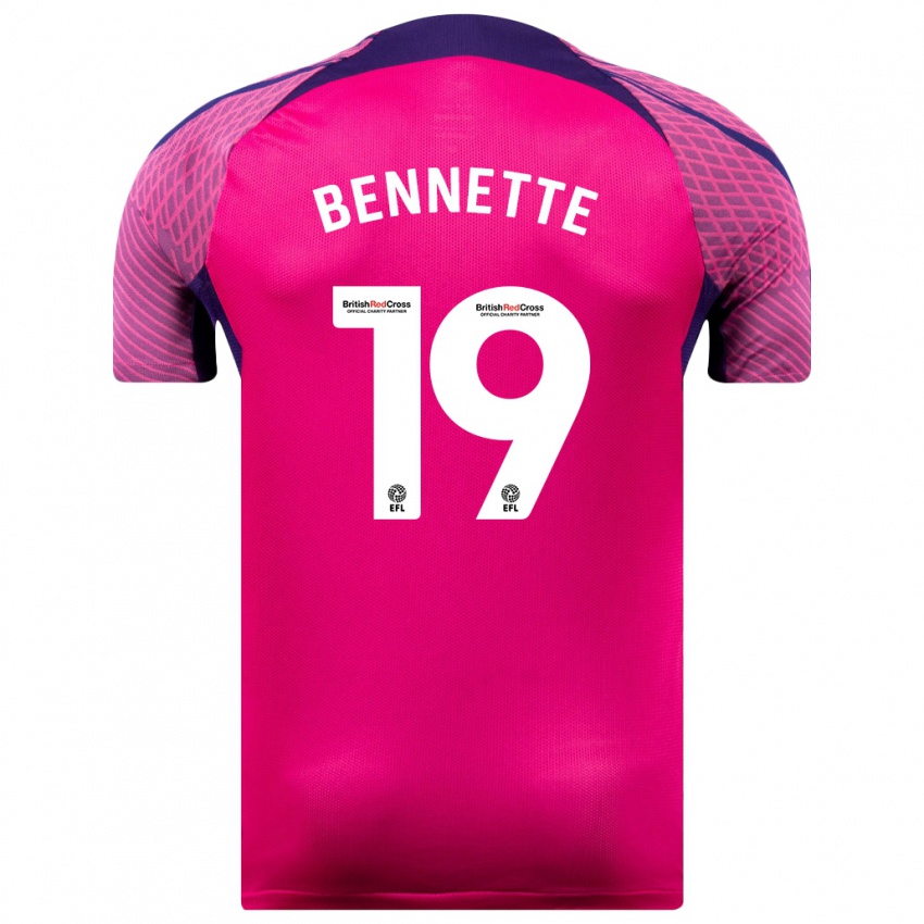 Niño Camiseta Jewison Bennette #19 Morado 2ª Equipación 2023/24 La Camisa Perú