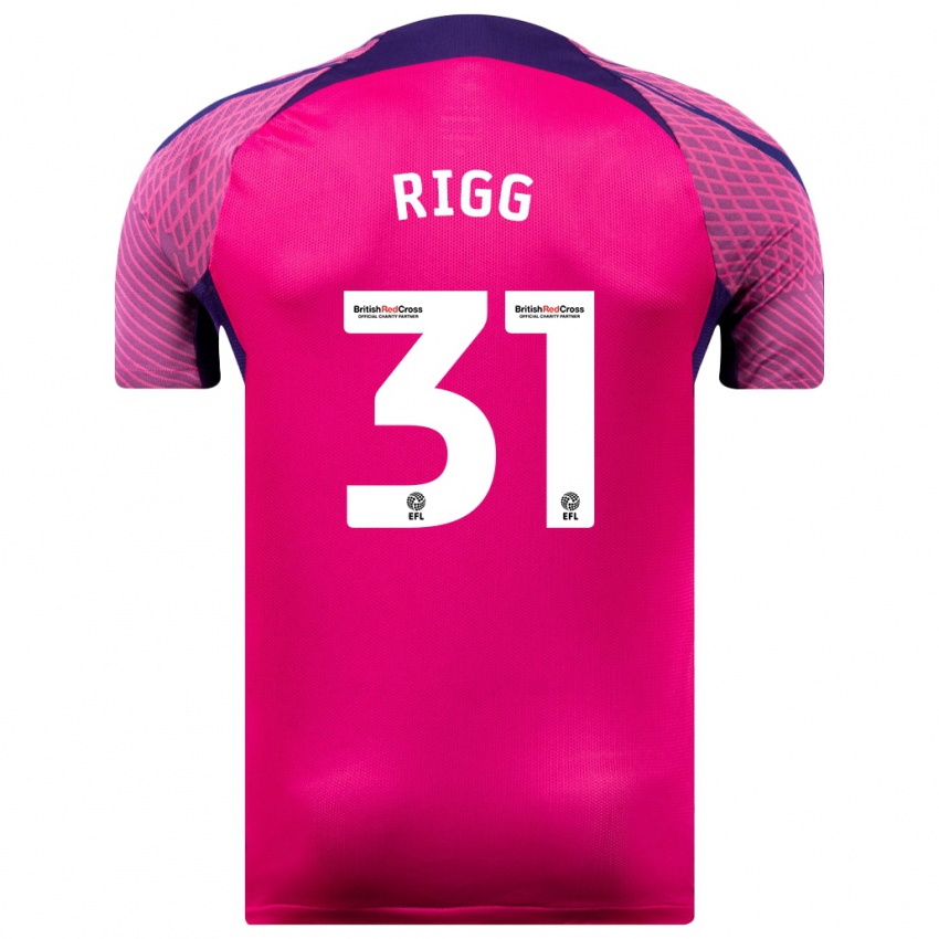 Niño Camiseta Chris Rigg #31 Morado 2ª Equipación 2023/24 La Camisa Perú