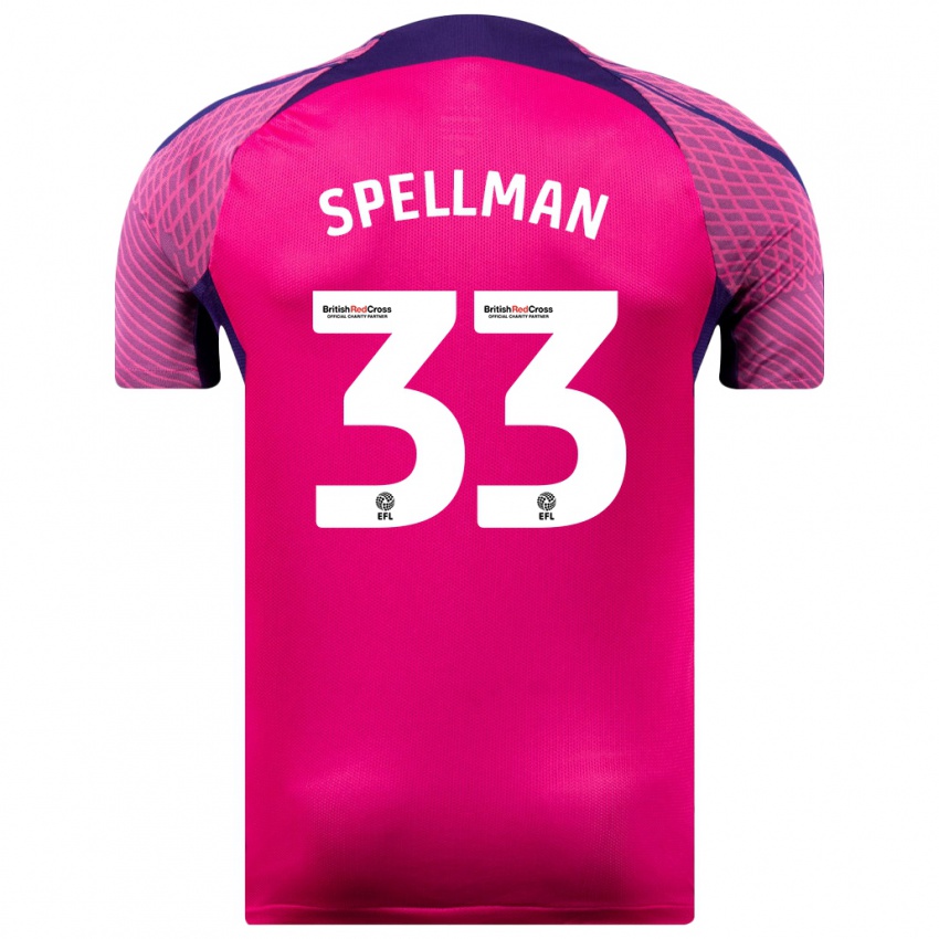 Niño Camiseta Michael Spellman #33 Morado 2ª Equipación 2023/24 La Camisa Perú