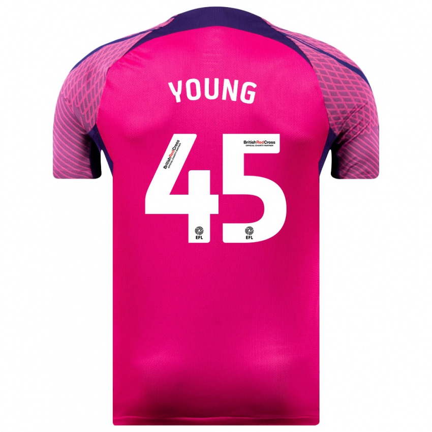 Niño Camiseta Matthew Young #45 Morado 2ª Equipación 2023/24 La Camisa Perú