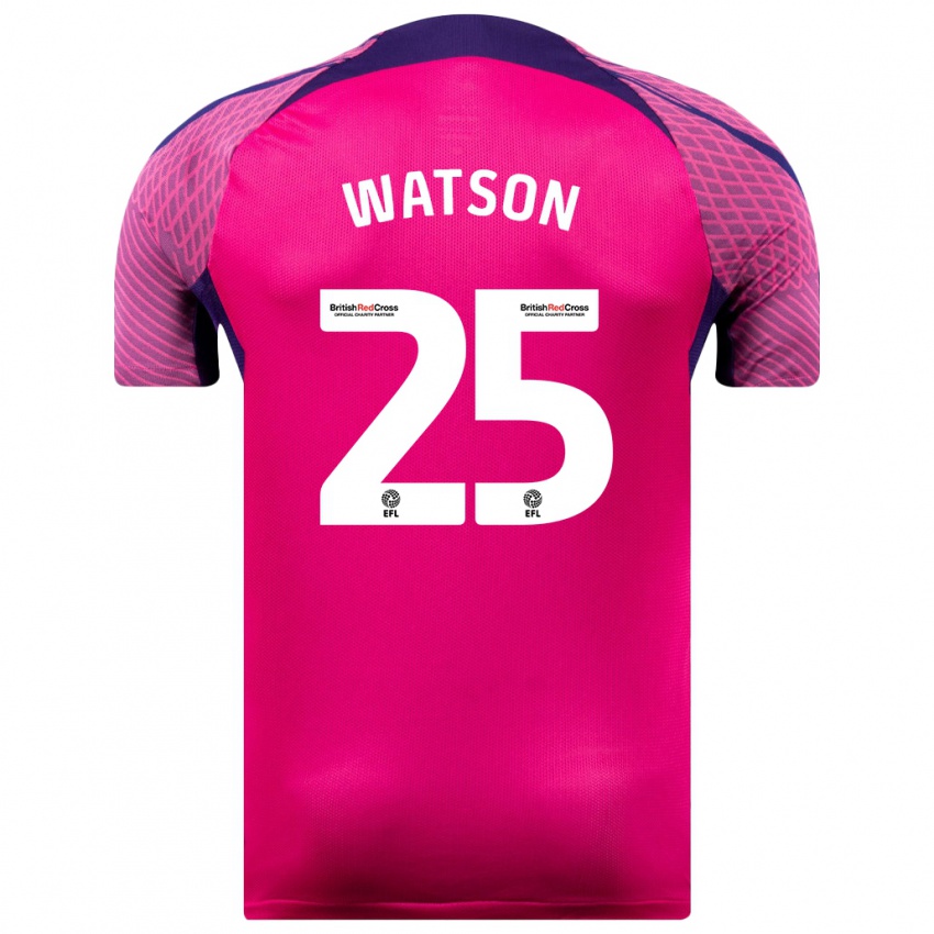 Niño Camiseta Katy Watson #25 Morado 2ª Equipación 2023/24 La Camisa Perú