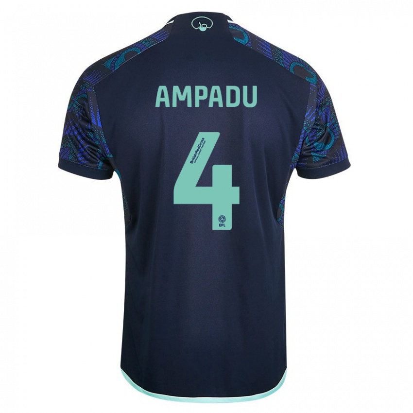 Niño Camiseta Ethan Ampadu #4 Azul 2ª Equipación 2023/24 La Camisa Perú