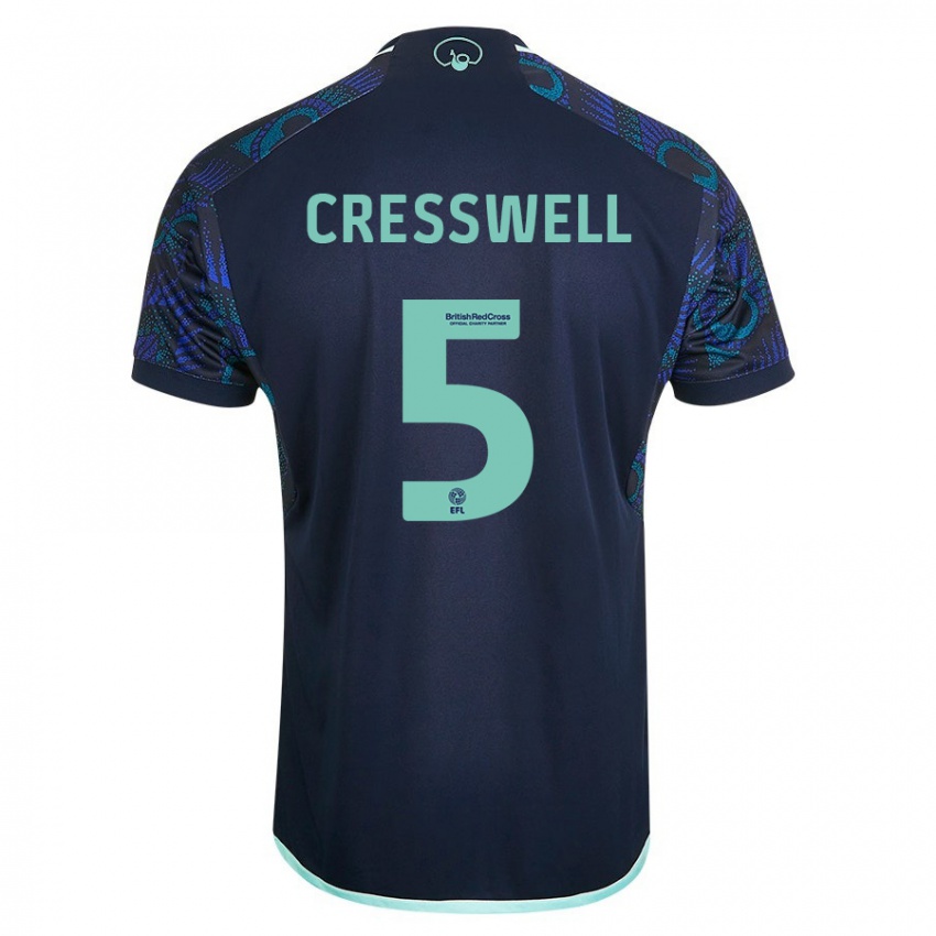 Niño Camiseta Charlie Cresswell #5 Azul 2ª Equipación 2023/24 La Camisa Perú