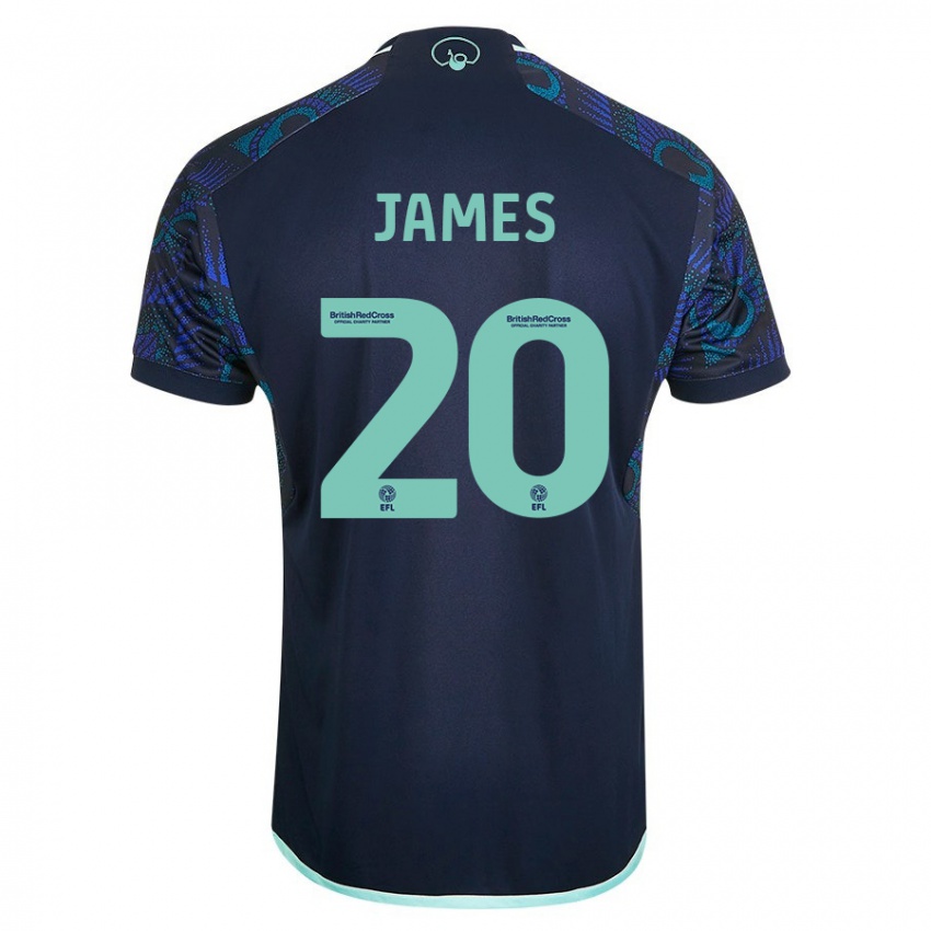 Niño Camiseta Daniel James #20 Azul 2ª Equipación 2023/24 La Camisa Perú