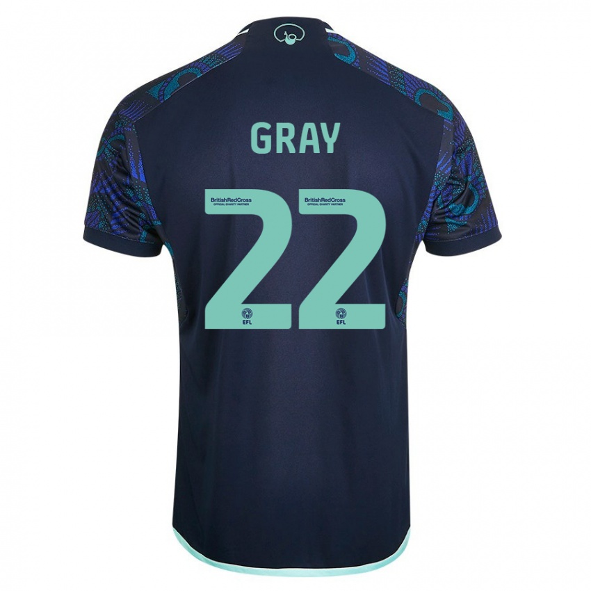 Niño Camiseta Archie Gray #22 Azul 2ª Equipación 2023/24 La Camisa Perú