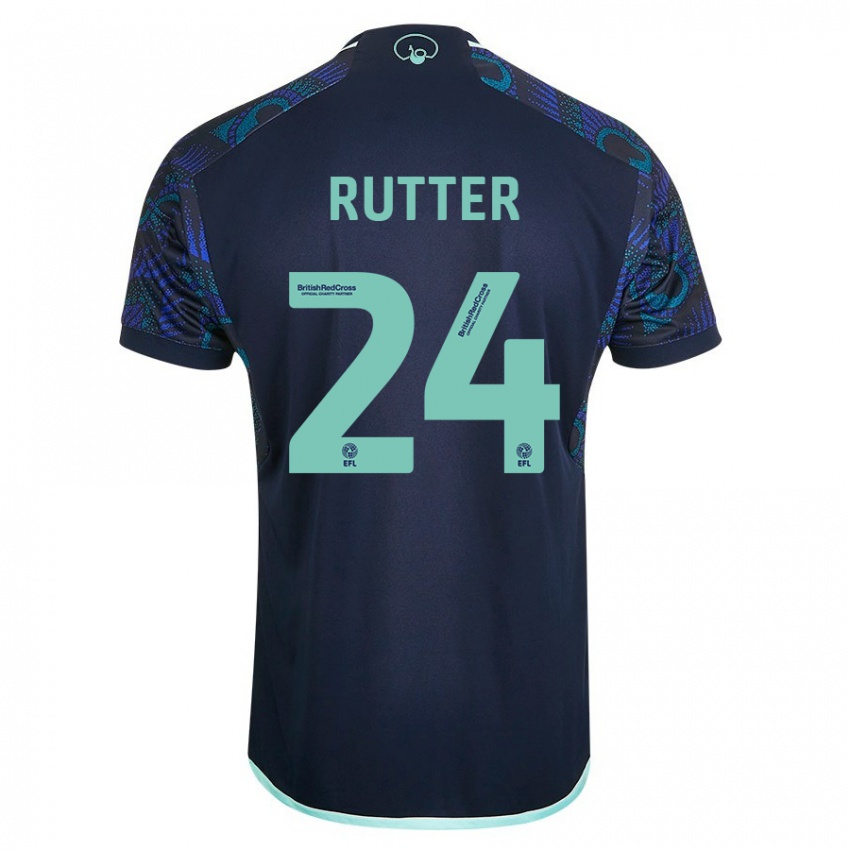 Niño Camiseta Georginio Rutter #24 Azul 2ª Equipación 2023/24 La Camisa Perú