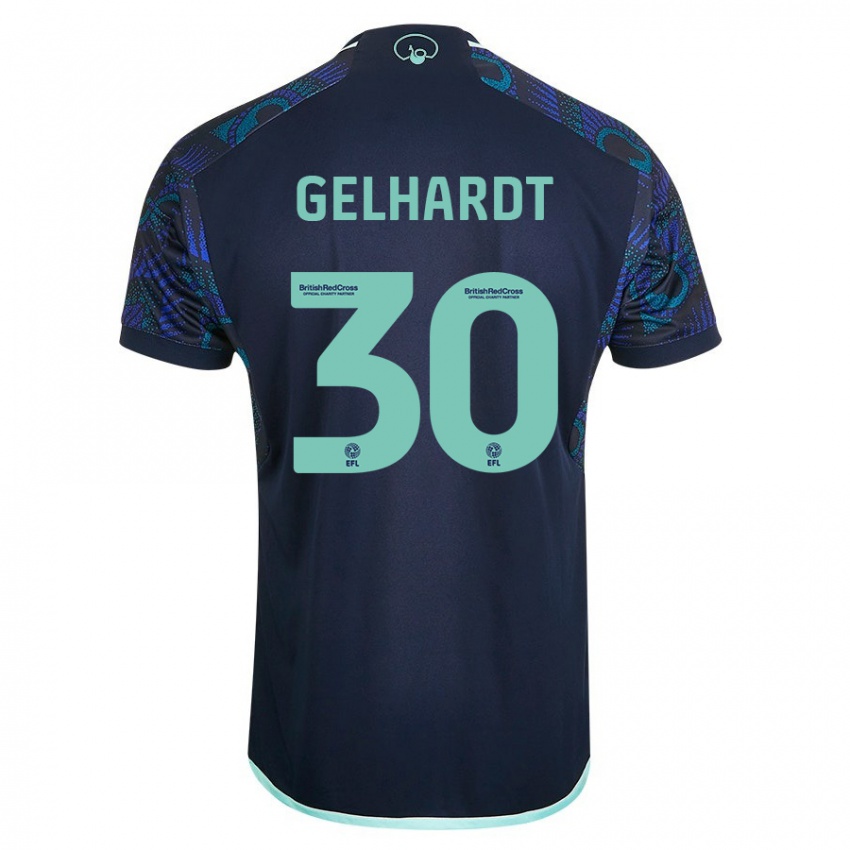 Niño Camiseta Joe Gelhardt #30 Azul 2ª Equipación 2023/24 La Camisa Perú