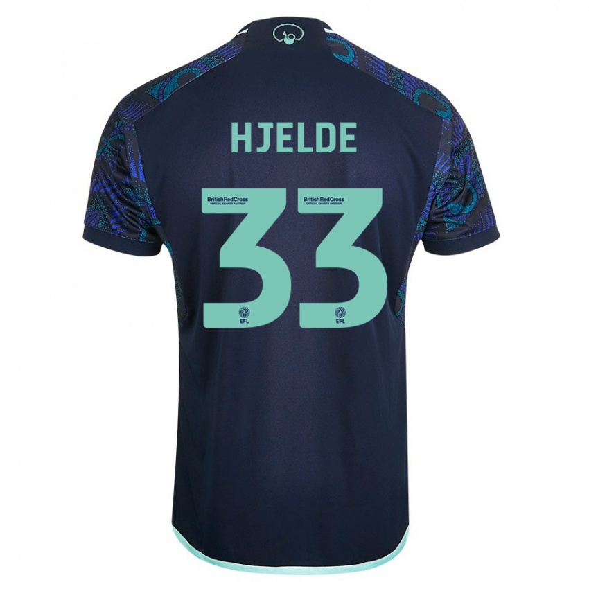 Niño Camiseta Leo Fuhr Hjelde #33 Azul 2ª Equipación 2023/24 La Camisa Perú