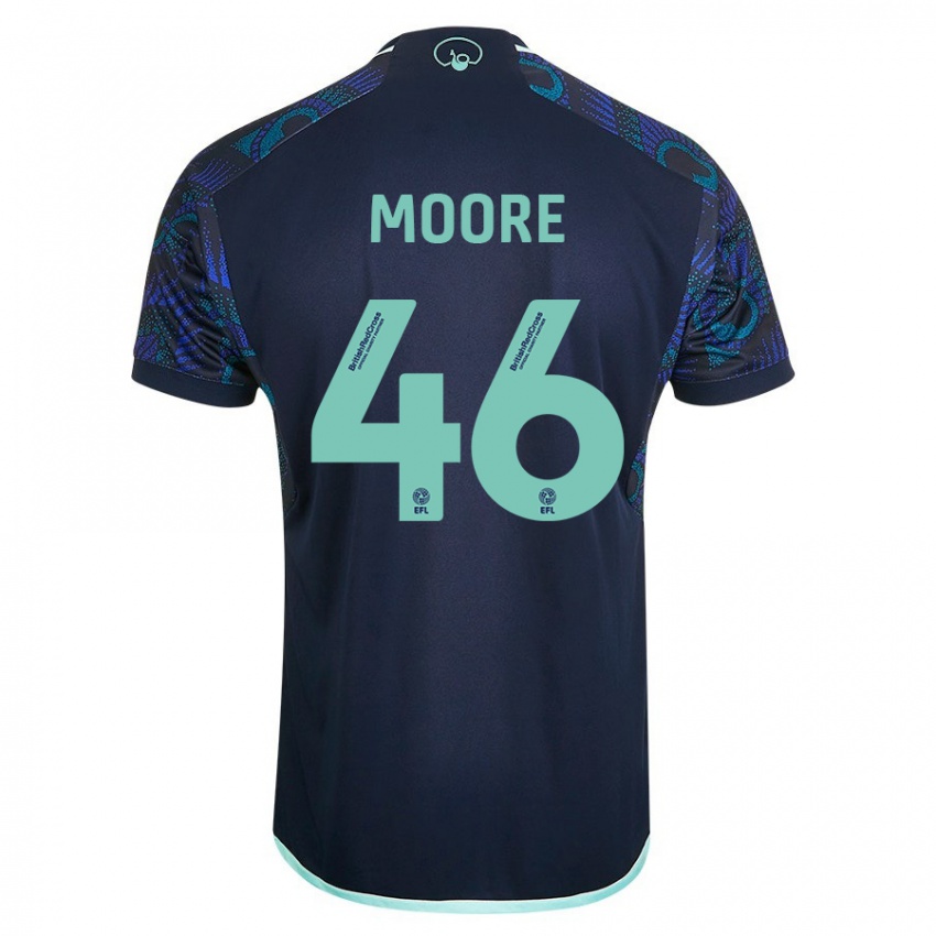 Niño Camiseta Kris Moore #46 Azul 2ª Equipación 2023/24 La Camisa Perú