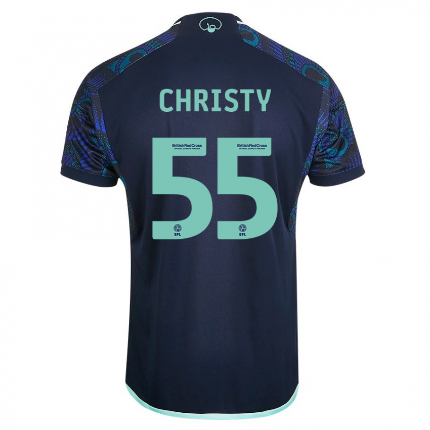 Niño Camiseta Harry Christy #55 Azul 2ª Equipación 2023/24 La Camisa Perú