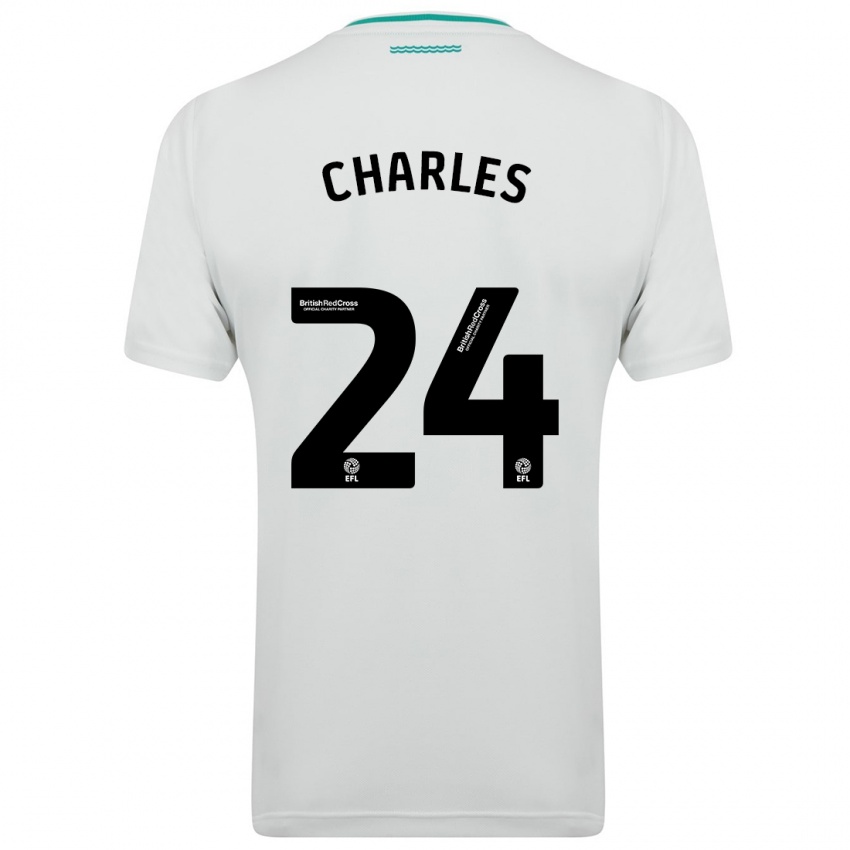Niño Camiseta Shea Charles #24 Blanco 2ª Equipación 2023/24 La Camisa Perú
