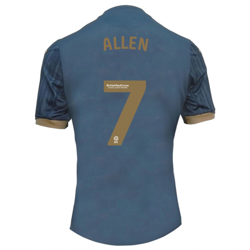 Niño Camiseta Joe Allen #7 Verde Azulado Oscuro 2ª Equipación 2023/24 La Camisa Perú