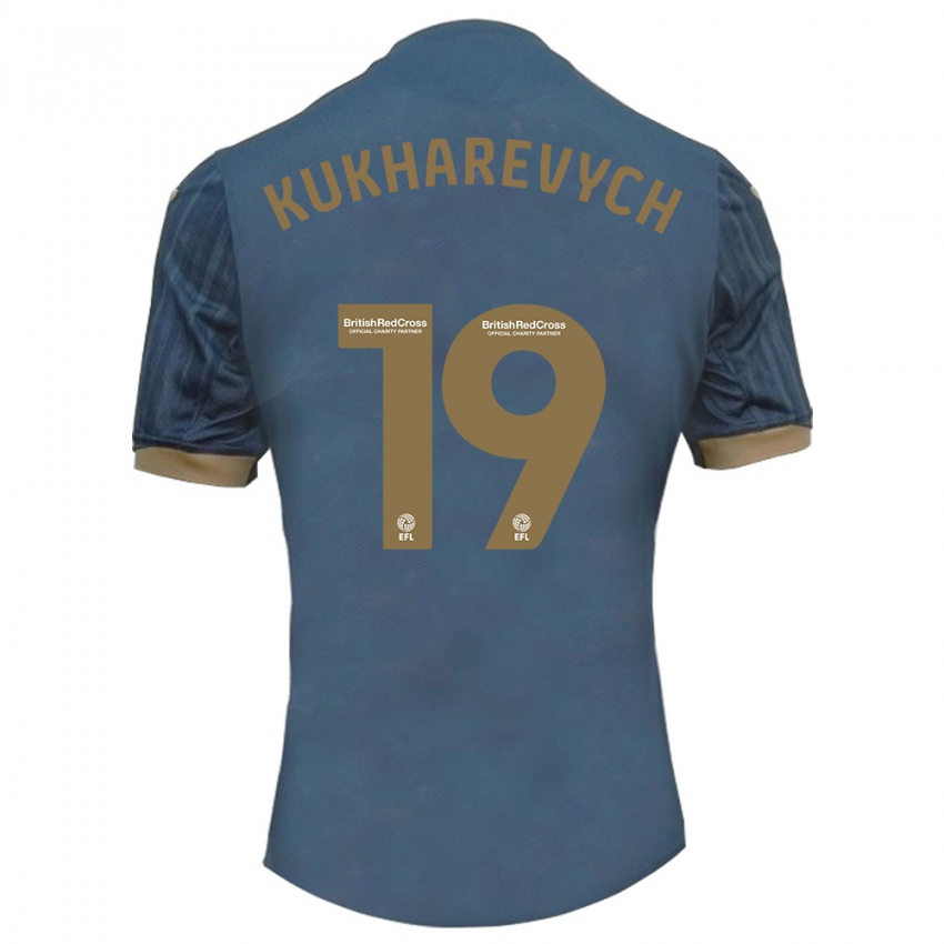 Niño Camiseta Mykola Kukharevych #19 Verde Azulado Oscuro 2ª Equipación 2023/24 La Camisa Perú