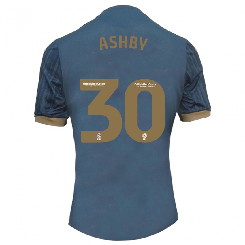 Niño Camiseta Harrison Ashby #30 Verde Azulado Oscuro 2ª Equipación 2023/24 La Camisa Perú