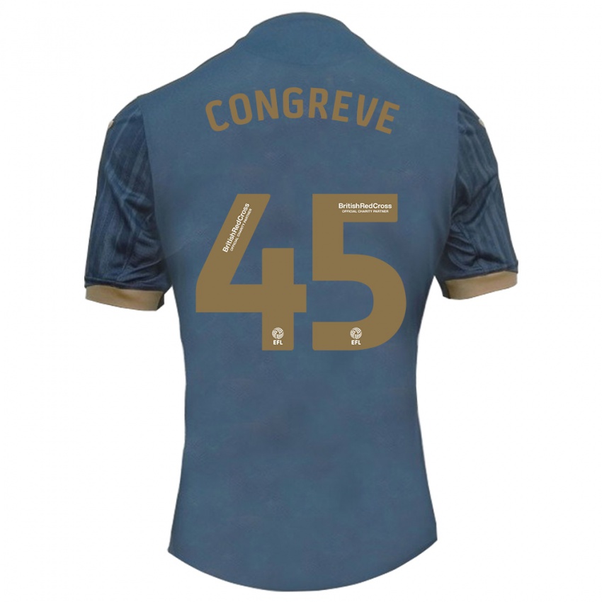 Niño Camiseta Cameron Congreve #45 Verde Azulado Oscuro 2ª Equipación 2023/24 La Camisa Perú