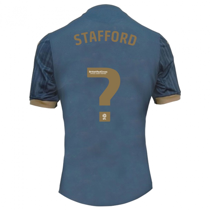 Niño Camiseta Jack Stafford #0 Verde Azulado Oscuro 2ª Equipación 2023/24 La Camisa Perú