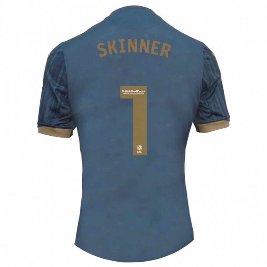 Niño Camiseta Claire Skinner #1 Verde Azulado Oscuro 2ª Equipación 2023/24 La Camisa Perú