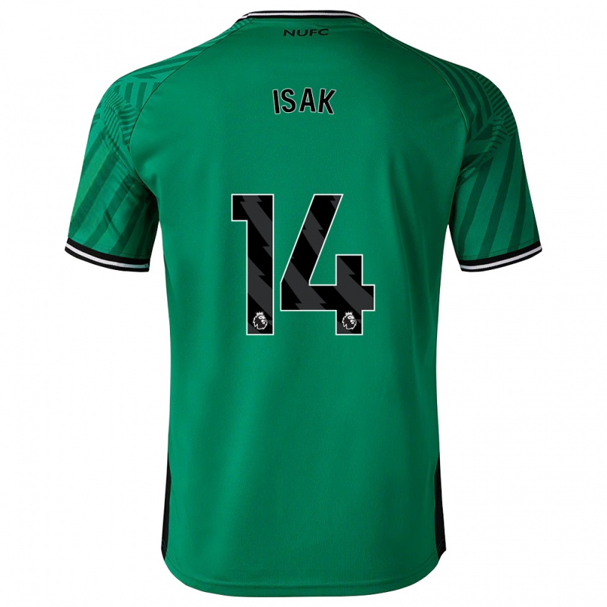 Niño Camiseta Alexander Isak #14 Verde 2ª Equipación 2023/24 La Camisa Perú