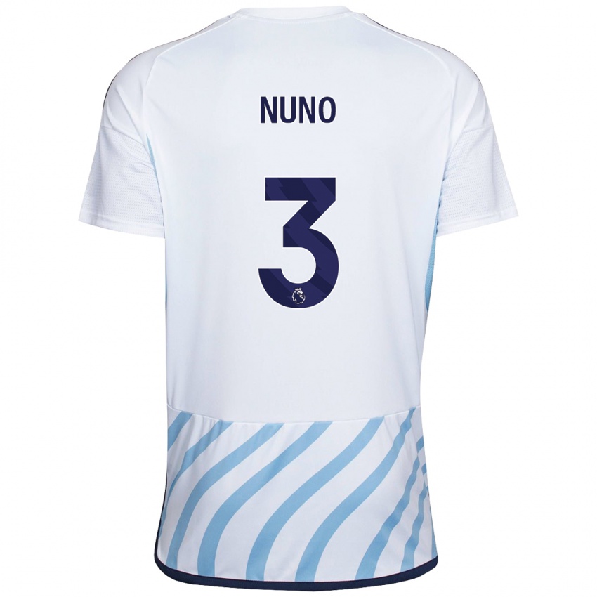 Niño Camiseta Nuno Tavares #3 Blanco Azul 2ª Equipación 2023/24 La Camisa Perú