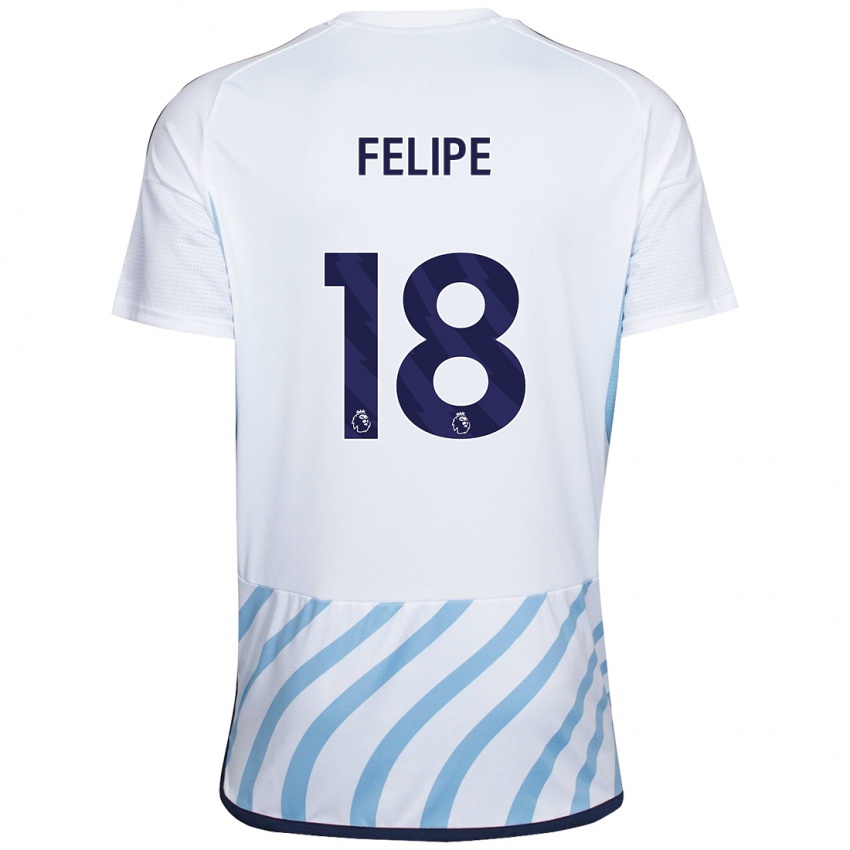 Niño Camiseta Felipe #18 Blanco Azul 2ª Equipación 2023/24 La Camisa Perú