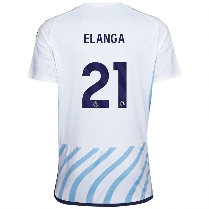 Niño Camiseta Anthony Elanga #21 Blanco Azul 2ª Equipación 2023/24 La Camisa Perú
