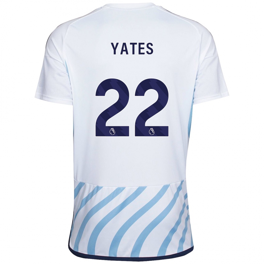 Niño Camiseta Ryan Yates #22 Blanco Azul 2ª Equipación 2023/24 La Camisa Perú