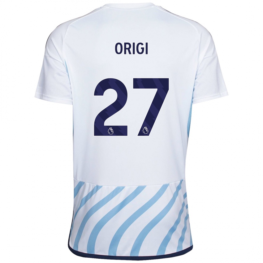 Niño Camiseta Divock Origi #27 Blanco Azul 2ª Equipación 2023/24 La Camisa Perú