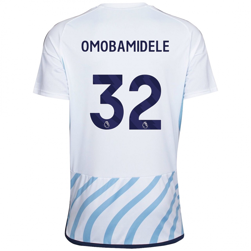 Niño Camiseta Andrew Omobamidele #32 Blanco Azul 2ª Equipación 2023/24 La Camisa Perú